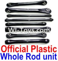 FeiYue FY-02 Spare Parts-21-01 Whole Official Plastic Rod unit(Total 8pcs)-(Include the 21-03 21-05 21-06 21-09 Rod),FeiYue FY-02 RC Car Parts,FY02 FY-02 RC Truck Spare parts Accessories,1:12 4WD High Speed Buggy Parts