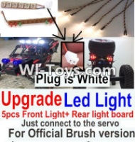 FeiYue FY-02 Spare Parts-42-05 Upgrade Front and Rear light assembly-Can only be used for Official Brush version,Plug is white color,FeiYue FY-02 RC Car Parts,FY02 FY-02 RC Truck Spare parts Accessories,1:12 4WD High Speed Buggy Parts