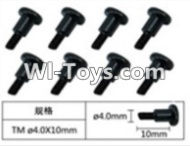 FeiYue FY-02 Spare Parts-60-03 W12075 Inner Hexagon T head Machine screws(8pcs)-4.0X10mm,FeiYue FY-02 RC Car Parts,FY02 FY-02 RC Truck Spare parts Accessories,1:12 4WD High Speed Buggy Parts