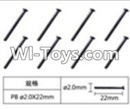 FeiYue FY-02 Spare Parts-60-18 W12066 Cross head flat tail screws(8pcs)-2.0X22mm,FeiYue FY-02 RC Car Parts,FY02 FY-02 RC Truck Spare parts Accessories,1:12 4WD High Speed Buggy Parts