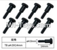 FeiYue FY03 FY-03 Inner Hexagon T head Self-attack screws(8pcs)-4.0X14mm Parts-W12076,FeiYue FY03 Parts