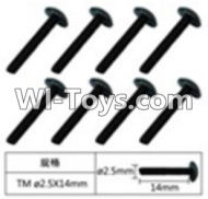 FeiYue FY03 FY-03 Inner Hexagon Flat head Self-attack screws(8pcs)-2.5X14mm Parts-W12071,FeiYue FY03 Parts