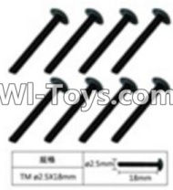 FeiYue FY03 FY-03 Inner Hexagon T head machine screws(8pcs)-2.5X18mm Parts-W12072,FeiYue FY03 Parts