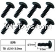 FeiYue FY03 FY-03 Inner Hexagon T head Self-attack screws(8pcs)-2.6X8mm Parts-W12074,FeiYue FY03 Parts