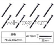 FeiYue FY03 FY-03 Cross head flat tail screws(8pcs)-2.0X22mm Parts-W12066,FeiYue FY03 Parts
