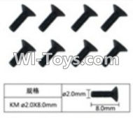 FeiYue FY03 FY-03 Inner Hexagon Flat head machine screws(8pcs)-2.0X8mm Parts-W12063,FeiYue FY03 Parts