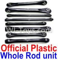 FeiYue FY-04 Spare Parts-21-01 Whole Official Plastic Rod unit(Total 8pcs)-(Include the 21-03 21-05 21-06 21-09 Rod),FeiYue FY-04 RC Car Parts,FY04 FY-04 RC Motorcycle Truck Spare parts Accessories,1:12 4WD High Speed Buggy Parts
