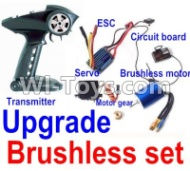 FeiYue FY-04 Spare Parts-25-05 Upgrade Brushless set(Include the Transmitter,Brushless motor,ESC,Servo,Motor gear,Circuit board),FeiYue FY-04 RC Car Parts,FY04 FY-04 RC Motorcycle Truck Spare parts Accessories,1:12 4WD High Speed Buggy Parts