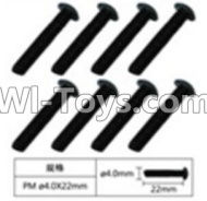 FeiYue FY-04 Spare Parts-60-02 W12077 Cross head machine screws(8pcs)-4.0X10mm,FeiYue FY-04 RC Car Parts,FY04 FY-04 RC Motorcycle Truck Spare parts Accessories,1:12 4WD High Speed Buggy Parts