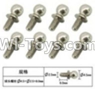 FeiYue FY-04 Spare Parts-60-15 W12057 Inner Hexagon Ball head screws(8pcs)-2.5X4.8X6mm,FeiYue FY-04 RC Car Parts,FY04 FY-04 RC Motorcycle Truck Spare parts Accessories,1:12 4WD High Speed Buggy Parts