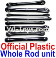 FeiYue FY-05 FY05 Parts-Whole Official Plastic Rod unit(Total 8pcs)-(Include the 21-03 21-05 21-06 21-09 Rod),FeiYue FY-05 RC Car Parts,FY05 FY-05 RC Truck Spare parts Accessories,1:12 4WD High Speed Buggy Parts