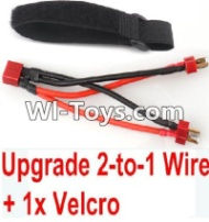FeiYue FY-05 FY05 Parts-Upgrade 2-to-1 wire and Velcro-Two battery can use together,Run 2x Time than usual,FeiYue FY-05 RC Car Parts,FY05 FY-05 RC Truck Spare parts Accessories,1:12 4WD High Speed Buggy Parts