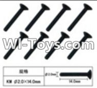 FeiYue FY-05 FY05 Parts-W12065 Inner Hexagon Flat head Machine screws2.0X14mm,FeiYue FY-05 RC Car Parts,FY05 FY-05 RC Truck Spare parts Accessories,1:12 4WD High Speed Buggy Parts