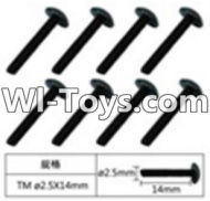 FeiYue FY-05 FY05 Parts-W12071 Inner Hexagon Flat head Self-attack screws(8pcs)-2.5X14mm,FeiYue FY-05 RC Car Parts,FY05 FY-05 RC Truck Spare parts Accessories,1:12 4WD High Speed Buggy Parts