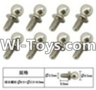 FeiYue FY-05 FY05 Parts-W12057 Inner Hexagon Ball head screws(8pcs)-2.5X4.8X6mm,FeiYue FY-05 RC Car Parts,FY05 FY-05 RC Truck Spare parts Accessories,1:12 4WD High Speed Buggy Parts