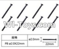 FeiYue FY-05 FY05 Parts-W12066 Cross head flat tail screws(8pcs)-2.0X22mm,FeiYue FY-05 RC Car Parts,FY05 FY-05 RC Truck Spare parts Accessories,1:12 4WD High Speed Buggy Parts