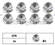 FeiYue FY-11 Spare Parts-56-09 XLF-1012 M4 Flange locknut(8pcs),FY11 FY-11 RC Racing Car Truck Spare parts Accessories,1:12 4WD High Speed RC Buggy Parts