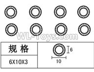 FeiYue FY15 FY-15 Bearing Parts(8pcs)-6×10×3mm,FeiYue FY15 Parts,FeiYue FY-15 Parts