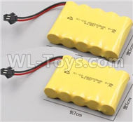 HB 1:14 RC Car Spare Parts-09-01 6V 2000mAh Battery with SM Plug(2pcs),HB Toys 666-1501 1502 1503 1504 RC Truck Car Spare Parts Accessories,HB Toys 1:14 Replacement Spare Parts