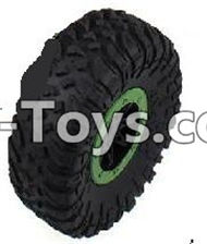 HB P1001 Car Parts-06-03 Whole wheel unit(1 set)-Green,HB P1001 RC 4WD Rock Crawler Spare parts Accessories,HB 1:10 4WD High Speed Buggy Parts