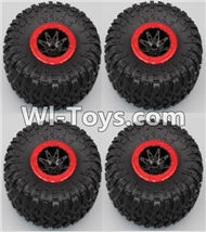HB P1001 Car Parts-06-04 Whole wheel unit(4 set)-Red,HB P1001 RC 4WD Rock Crawler Spare parts Accessories,HB 1:10 4WD High Speed Buggy Parts
