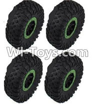 HB P1001 Car Parts-06-06 Whole wheel unit(4 set)-Green,HB P1001 RC 4WD Rock Crawler Spare parts Accessories,HB 1:10 4WD High Speed Buggy Parts