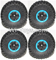 HB P1801 P1802 P1803 car parts-02 Whole wheel unit(Include the Wheel hub and Tire lether)-(Color Random)-4pcs,HB P1801 P1802 P1803 RC 4WD Rock Crawler Spare parts Accessories,HB 1:18 4WD High Speed Buggy Parts