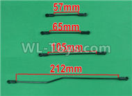 HG P407 JK002-08 Rod unit(4pcs)-1x 57mm,1x 65mm,1x 105mm,1x 212mm,HG P407 RC Truck Spare parts Accessories,HG P407 1:10 RC Car Parts