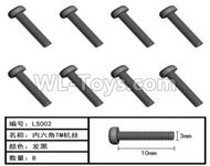 HG P407 LS002 Inner Hexagonal TM screws-Φ3x10mm(8pcs),HG P407 RC Truck Spare parts Accessories,HG P407 1:10 RC Car Parts