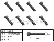 HG P407 LS010 Inner Hexagonal HM screws-Φ3x6mm(8pcs),HG P407 RC Truck Spare parts Accessories,HG P407 1:10 RC Car Parts