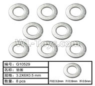 HG P407 LS032 washer(3.2X6X0.5mm)-8pcs,HG P407 RC Truck Spare parts Accessories,HG P407 1:10 RC Car Parts