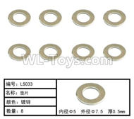HG P407 LS033 washer(Φ5xΦ7.5x0.5mm)-8pcs,HG P407 RC Truck Spare parts Accessories,HG P407 1:10 RC Car Parts