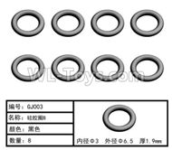HG P407 GJ003 Silicone ring B(Φ3xΦ6.5x1.9mm)-8pcs,HG P407 RC Truck Spare parts Accessories,HG P407 1:10 RC Car Parts