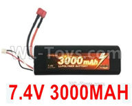 HG P408 Parts-Battery(1pcs)-7.4V 3000MAH 30C LiPo Battery Pack(1pcs)-G10404,HG P408 Kfor Parts,HG P408 Humvee RTR Parts