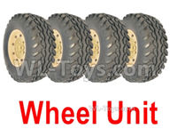 HG P408 Parts-Wheel unit(4 Set)-4ASS-PA008,HG P408 Kfor Parts,HG P408 Humvee RTR Parts