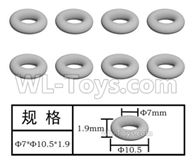 HG P408 Parts-Silicone ring A-8pcs-Φ7xΦ10.5x1.9mm-GJ002,HG P408 Kfor Parts,HG P408 Humvee RTR Parts