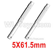 HG P408 Parts-front and rear drive shaft for the Middle and Rear Gearbox-2pcs-5X61.5mm-HGHMWJ-027,HG P408 Kfor Parts,HG P408 Humvee RTR Parts