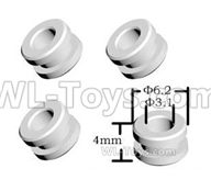 HG P408 Parts-Shock absorber piston-4pcs-6.2xΦ3.1x3.9mm-HGHMWJ-028,HG P408 Kfor Parts,HG P408 Humvee RTR Parts