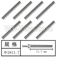 HG P408 Parts-Optical axis-8pcs-Φ2X11.7mm-W01003,HG P408 Kfor Parts,HG P408 Humvee RTR Parts
