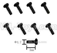 HG P408 Parts-Phillips screw with media-8pcs-PB 1.7X5mm-BZYA-121,HG P408 Kfor Parts,HG P408 Humvee RTR Parts