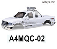 HG P410 Parts A4MQC-02 Raptor Body shell Cover assembly,RC Car Shell unit for 1/10 HengGuan P410 Raptor Pickup RC Car Vehicles Model.White color.