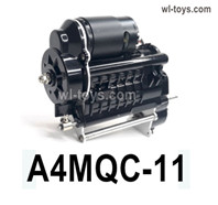HG P410 Parts A4MQC-11 gearbox assembly,Transmission Assembly Gear Case for 1/10 HengGuan P410 Raptor Pickup RC Car Vehicles Model.