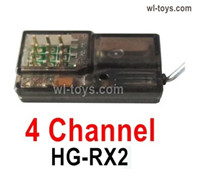 HG P410 Parts HG-RX2 4 Channel Receiver for 1/10 HengGuan P410 Raptor Pickup RC Car Vehicles Model.it can only be used for the 4 channel Transmitter