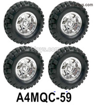 HG P410 Parts A4MQC-59 Wheels tires unit.Total 4pcs.It includes the Tires lether and Wheel hub.