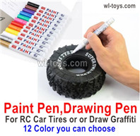 HG P410 Parts Upgrade Paint Pen,Drawing Pen for RC Car Tires or Draw Graffiti for 1/10 HengGuan P410 Raptor Pickup RC Car Vehicles Model.