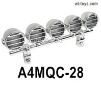 HG P410 Parts A4MQC-28 Bar lamp B assembly.Silver color for 1/10 HengGuan P410 Raptor Pickup RC Car Vehicles Model.