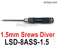 HG P410 Parts LSD-8ASS-1.5 Hex screwdriver 1.5mm for 1/10 HengGuan P410 Raptor Pickup RC Car Vehicles Model.