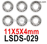 HG P410 Parts LSDS-029  Ball bearing 11X5X4mm for 1/10 HengGuan P410 Raptor Pickup RC Car Vehicles Model.Total 6pcs.