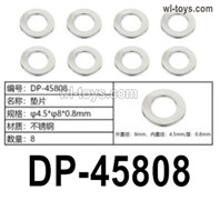 HG P410 Parts DP-45808 Gasket 4.5x8x0.8mm for 1/10 HengGuan P410 Raptor Pickup RC Car Vehicles Model.Total 8pcs.