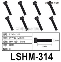 HG P410 Parts LSHM-314 HM3x14mm Inner hexagon HM machine Screws for 1/10 HengGuan P410 Raptor Pickup RC Car Vehicles Model.Total 8pcs.